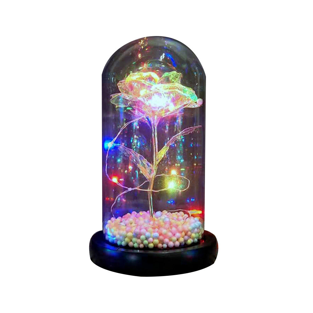 LED Rose Glass Dome Light