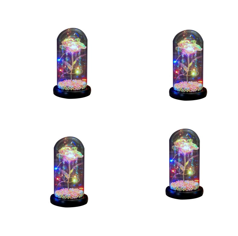 LED Rose Glass Dome Light