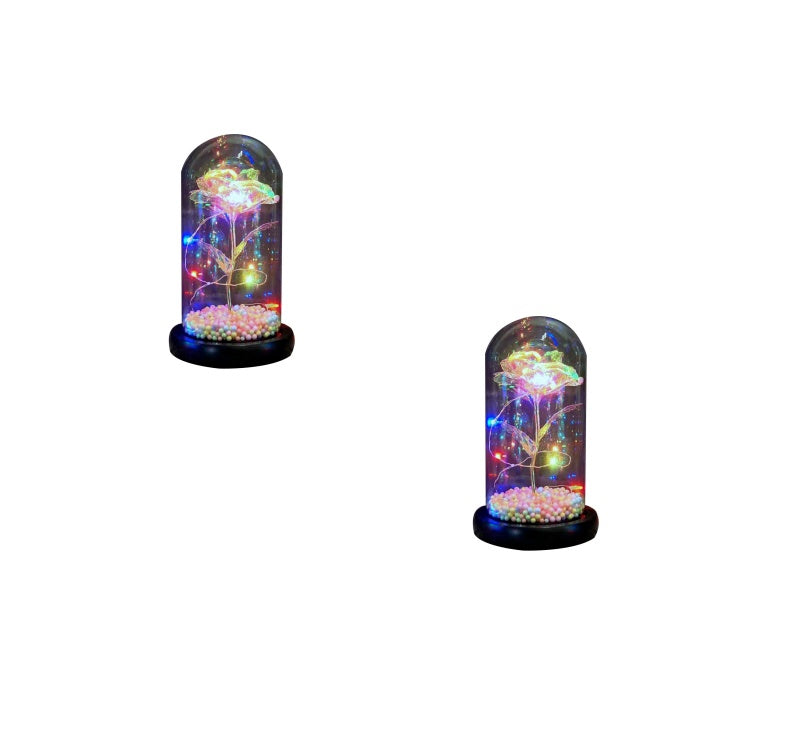 LED Rose Glass Dome Light