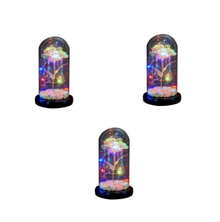 LED Rose Glass Dome Light