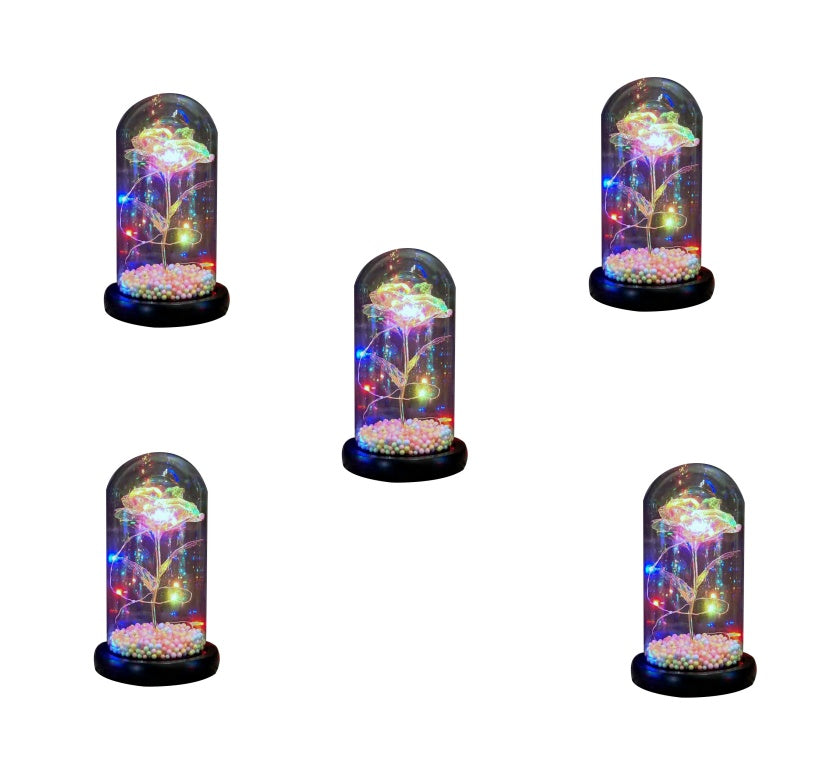 LED Rose Glass Dome Light