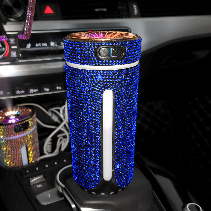 0 Luxury Diamond Car Humidifier LED Light Car Diffuser Auto Air Purifier