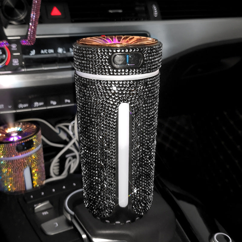 0 Luxury Diamond Car Humidifier LED Light Car Diffuser Auto Air Purifier