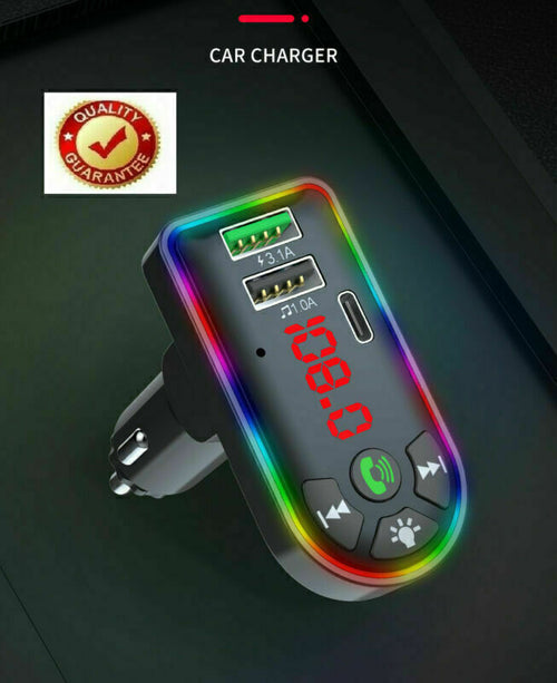 Bluetooth 5.0 FM transmitter and car MP3 player.