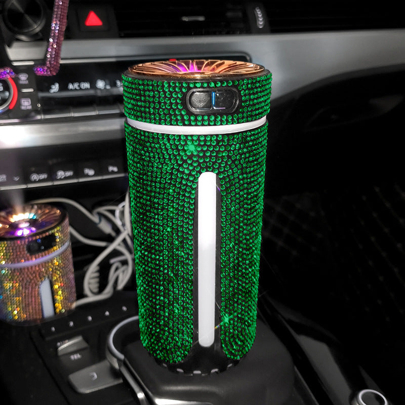 0 Luxury Diamond Car Humidifier LED Light Car Diffuser Auto Air Purifier