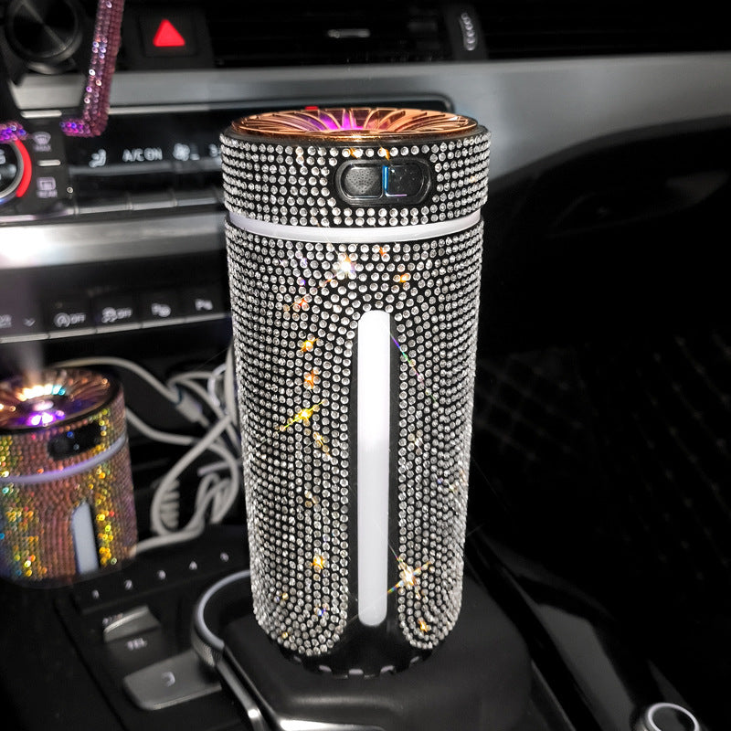 0 Luxury Diamond Car Humidifier LED Light Car Diffuser Auto Air Purifier
