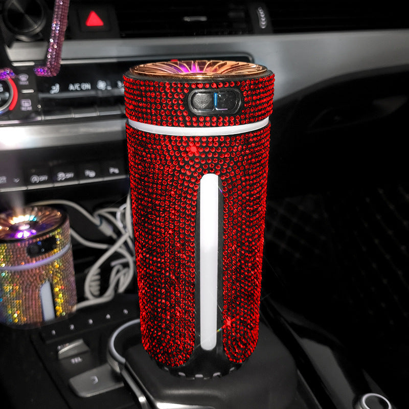 0 Luxury Diamond Car Humidifier LED Light Car Diffuser Auto Air Purifier