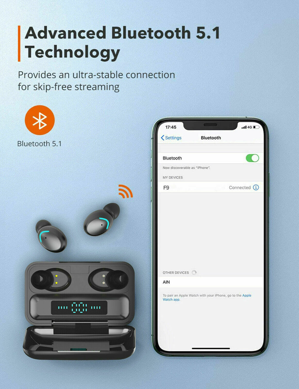 F9-5 Wireless Bluetooth Earbuds
